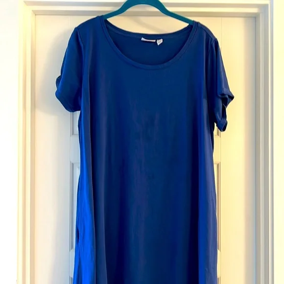 Elegant Blue Women's Dress - Picture 1 of 12